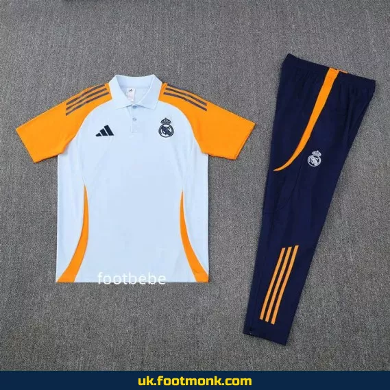 Real Madrid 2025-2026 White Polo Tracksuit.