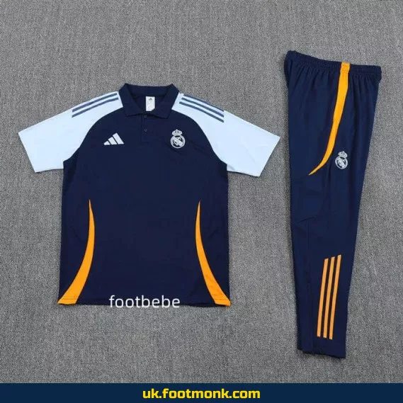 Real Madrid 2025-2026 Royal Blue Tracksuit Polo.