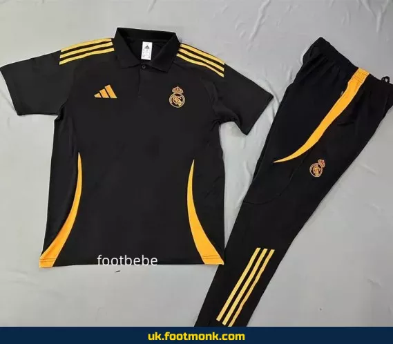 Real Madrid 2025 2026 black tracksuit polo.