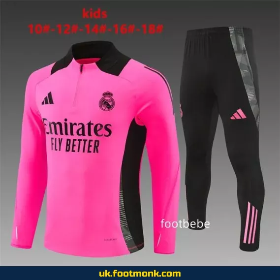 Real Madrid children's tracksuit 2024-2025 pink red.